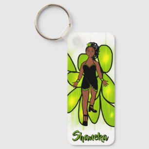Majorette/Tanzschlüsselanhänger Limette Rüsche Schlüsselanhänger