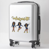 Majorette Tri-Pose Blau/Gelb Diamond #1 Aufkleber (Koffer)