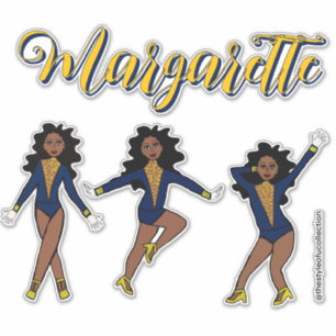 Majorette Tri-Pose Blau/Gelb Diamond #1 Aufkleber