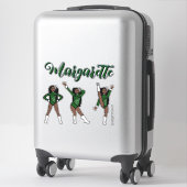 Majorette Tri-Pose / Grüner Diamant #1 Aufkleber (Koffer)