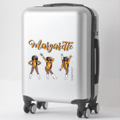 Majorette Tri-Pose / Orange Diamant #1 Aufkleber (Koffer)