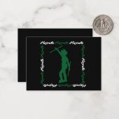 Majorette Twirler Notecard #1 ( Green Black ) Mitteilungskarte (Vorderseite/Rückseite Beispiel)