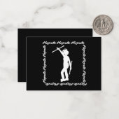Majorette Twirler Notecard #3 ( White Black ) Mitteilungskarte (Vorderseite/Rückseite Beispiel)