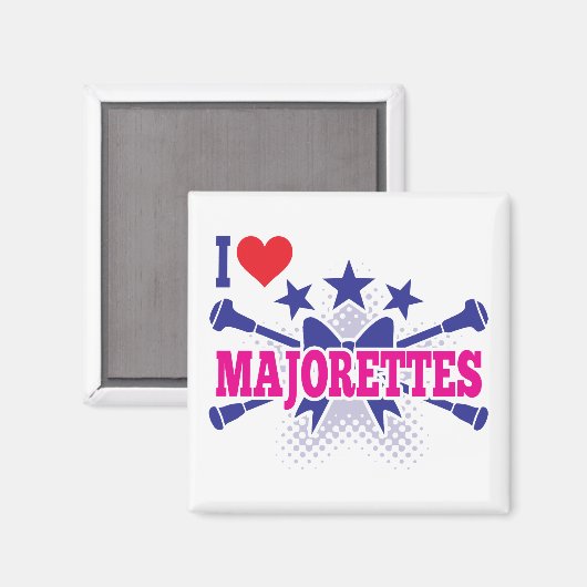Majorettes, I Liebe Majorettes Magnet (Vorderseite/Rückseite)