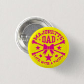 Majorettes, Majorette Vater Abzeichen Button (Vorne & Hinten)