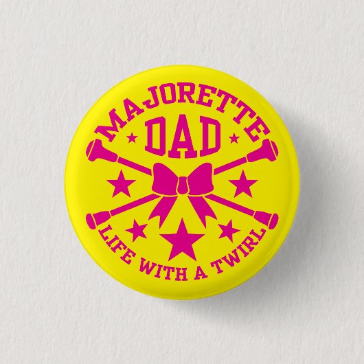 Majorettes, Majorette Vater Abzeichen Button (Vorderseite)