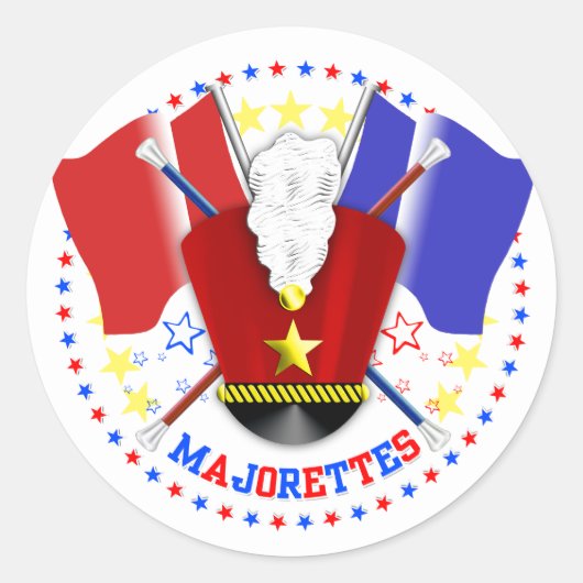 Majorette's Marching, Red Whit and Blue, Stickers (Vorderseite)