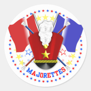 Majorette's Marching, Red Whit and Blue, Stickers