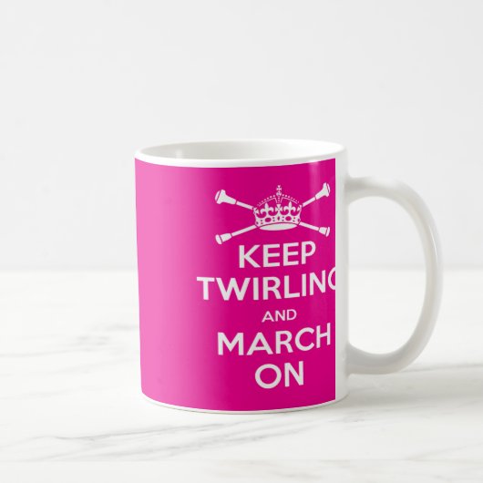 Majorettes Pink Behalt Twirling Tasse (Rechts)