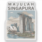 Majulah Singapura Aufkleber (Vorderseite)