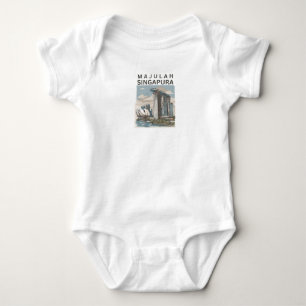 Majulah Singapura Baby Strampler