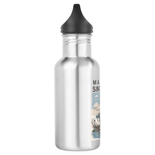 Majulah Singapura Edelstahlflasche (Links)