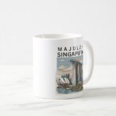 Majulah Singapura Kaffeetasse (VorderseiteRechts)