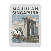 Majulah Singapura Magnet (Vertikal)