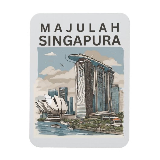Majulah Singapura Magnet (Vertikal)