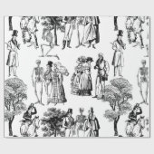 makabre halloween skelettoile geschenkpapier (Flach)