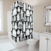 makabre medizinische Exemplare Schwarz-weiß gotisc Duschvorhang (Beispiel)