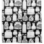 makabre medizinische Exemplare Schwarz-weiß gotisc Duschvorhang (Vorderseite)