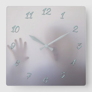 Makabre Quadratische Wanduhr