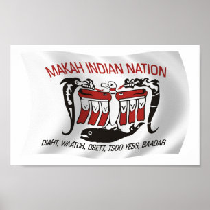 Makah-Stammesflagge Poster Druck