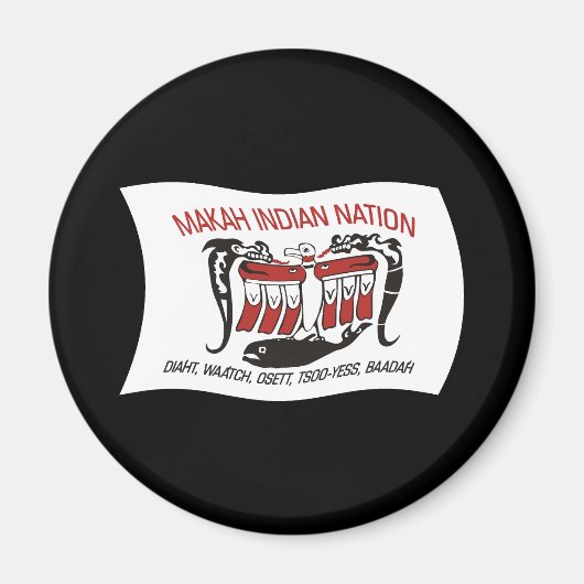 Makah Tribe Flag Magnet (Vorne)