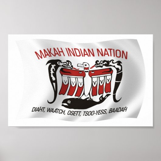 Makah Tribe Flag Poster Print (Vorne)