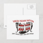 Makah Tribe Flag Postkarte (Vorne/Hinten)
