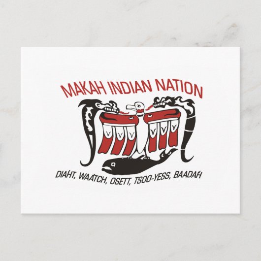 Makah Tribe Flag Postkarte (Vorderseite)