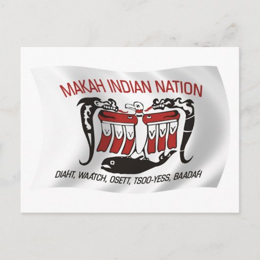 Makah Tribe Flag Postkarte (Vorderseite)