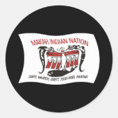 Makah Tribe Flag Sticker (Vorderseite)