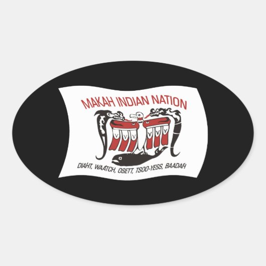 Makah Tribe Flag Sticker (Vorderseite)