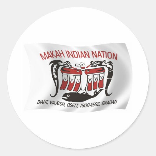 Makah Tribe Flag Sticker (Vorderseite)
