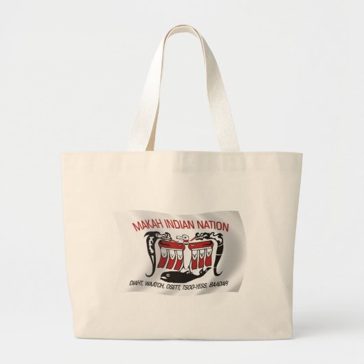 Makah Tribe Flag Tote Bag Jumbo Stoffbeutel (Vorne)