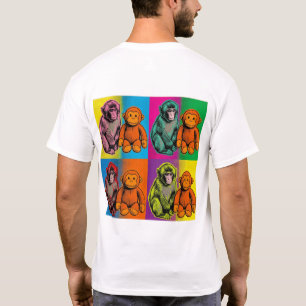 Makaken-Affe mit Spielzeug - Geschichte des emotio T-Shirt