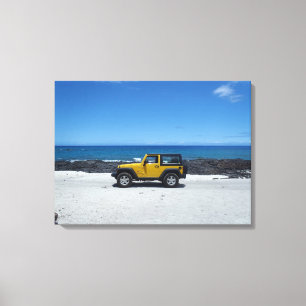 Makalawena Beach Hawaii Jeep Adventure Leinwand