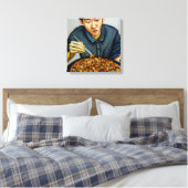 Makan Time - überarbeitete Canvas Art Print Leinwanddruck (Insitu (Schlafzimmer))
