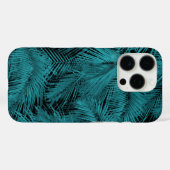 Makana Palms Hawaiian Aquamarine tropische Blätter Case-Mate iPhone Hülle (Rückseite (Horizontal))