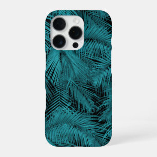 Makana Palms Hawaiian Teal Tropische Blätter iPhone 16 Pro Hülle