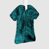 Makana Palms Hawaiian Tropical Blätter Aloha Shirt Ornament (Vorderseite)