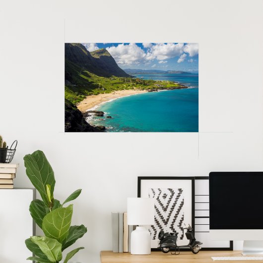 Makapuu Beach Coastline Poster (Heimbüro)