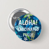 Makapuu Beach Hawaiian Batik Aloha geimpft Button (Vorne & Hinten)