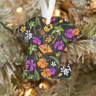 Makapuu Beach Hawaiian Batik Aloha Shirt - Blau Ornament
