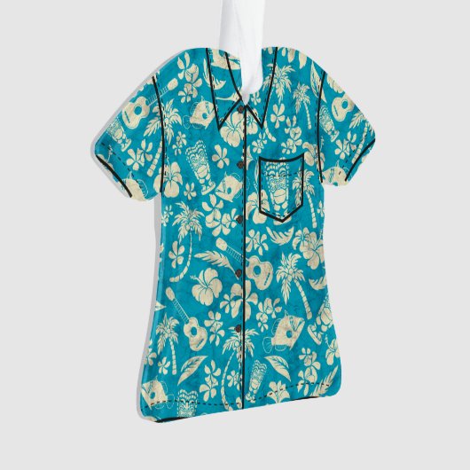 Makapuu Beach Hawaiian Batik Aloha Shirt Ornament (Vorderseite)