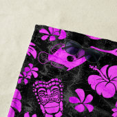 Makapuu Beach Hawaiian Batik Black and Pink Strandtuch (Beispiel)