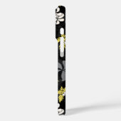 Makapuu Beach Hawaiian Batik Black Gray Case-Mate iPhone Hülle (Rückseite / Links)