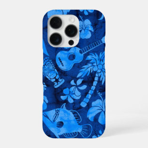 Makapuu Beach Hawaiian Batik Blau iPhone 16 Pro Hülle