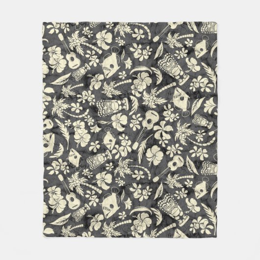 Makapuu Beach Hawaiian Batik Fleecedecke (Vorderseite)