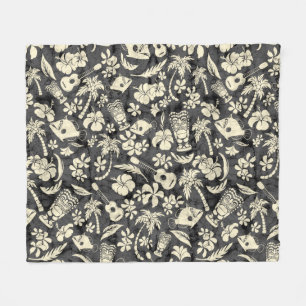 Makapuu Beach Hawaiian Batik Fleecedecke