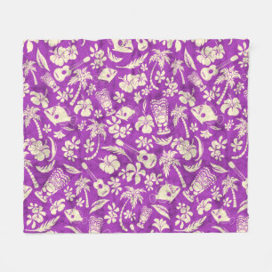 Makapuu Beach Hawaiian Batik Fleecedecke