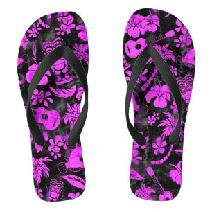 Makapuu Beach Hawaiian Batik - Fuchsia Badesandalen